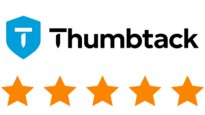 Thumbtack review logo on a transparent background