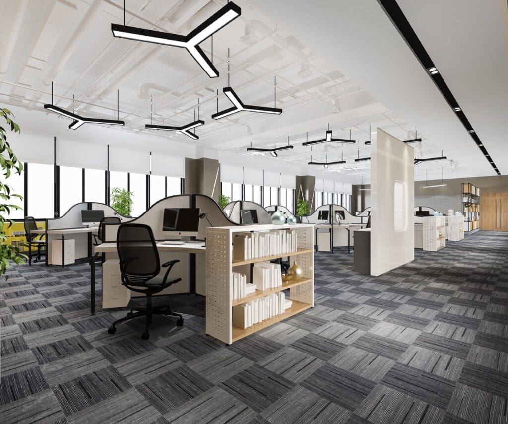 3d rendering business meeting and working room